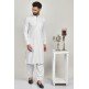 White Pakistani Mens Plain Kurta Shalwar Suit
