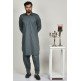 Dark Grey Men Kurta Shalwar Suit