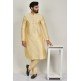 Beige Mens Kurta Pajama Wedding Suit