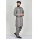 Grey Indian Mens Kurta Shalwar Suit