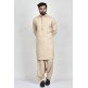 Beige Plain Pakistani Mens Shalwar Kameez