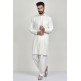 Cream Embroidered Pakistani Mens Kurta Shalwar