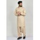 Beige Plain Pakistani Mens Shalwar Kameez