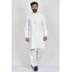 White Plain Kurta Shalwar For Men