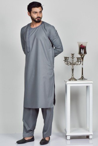 Grey Kurta Trouser Readymade Menswear Suit