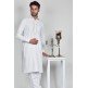 White Embroidered Shalwar Kameez For Men