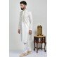 White Embroidered Kurta Pajama Indian Designer Mens Suit