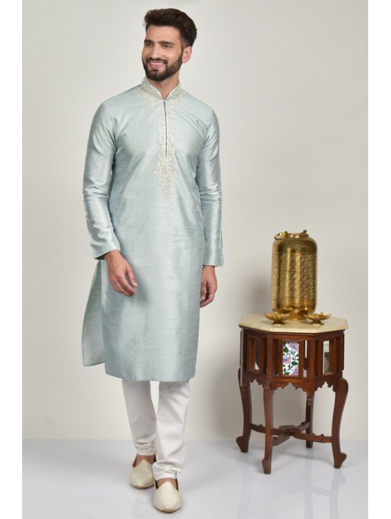 Steel Grey Pakistani Men s Kurta Pajama