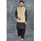 Plain Velvet Camel Colour Waistcoat For Men