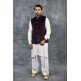 Purple Velvet Waistcoat Gents Formal Wear