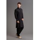 BLACK PAKISTAN TRADITIONAL STYLE KURTA SALWAR MENSWAR SUIT