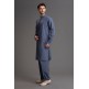 Blue Men Shalwar Kameez Pakistani Designer Fashion Readymade Suit