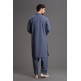 Blue Men Shalwar Kameez Pakistani Designer Fashion Readymade Suit