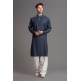 ELEGANT MIDNIGHT NAVY BLUE MEN SALWAR KAMEEZ OUTFIT