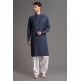 ELEGANT MIDNIGHT NAVY BLUE MEN SALWAR KAMEEZ OUTFIT