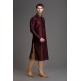 DARK MAROON INDIAN WEDDING MENSWEAR KURTA PAJAMA