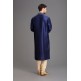 MAGNIFICENT NAVY BLUE INDIAN FESTIVE MENSWEAR KURTA PAJAMA SUIT