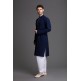 BLUE AND WHITE MENSWEAR SOPHISTICATED KURTA SHALWAR