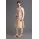 CREAM AND GOLD MENSWEAR JACKET SHALWAR KAMEEZ