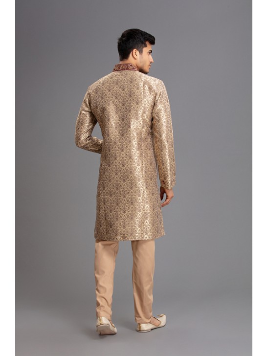 GOLD MEN S WEDDING SHERWANI SUIT