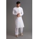 PHENOMENAL WHITE PAKISTANI MENSWEAR READYMADE KURTA SALWAR