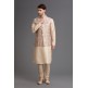 CREAM AND GOLD MENSWEAR JACKET SHALWAR KAMEEZ