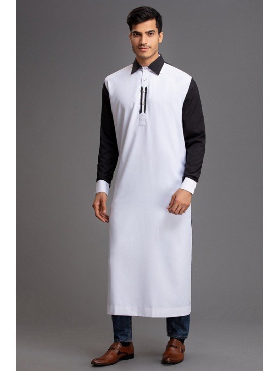 COMFORTABLE BLACK AND WHITE MEN S JUBBA