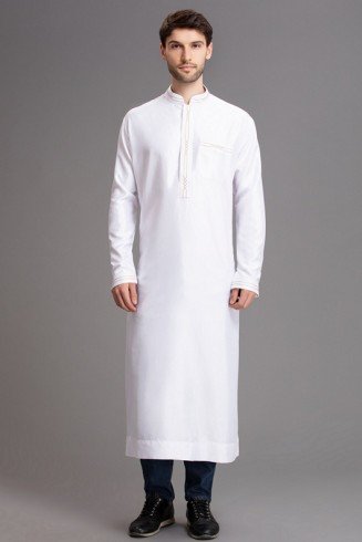 WHITE READY TO WEAR MEN'S JUBBA