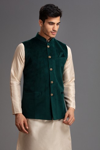 GREEN TRADITIONAL READYMADE WAISTCOAT