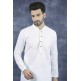 White Pakistani Kurta Men Cotton Suit