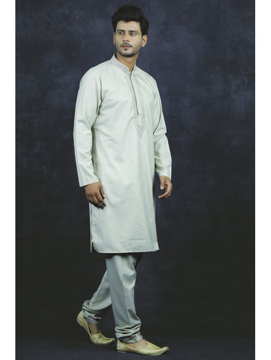 Pista Embroidered Indian Kurta Men s Suit