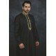 Black Embroidered Indian Mens Kurta Pajama