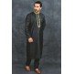 Black Embroidered Indian Mens Kurta Pajama