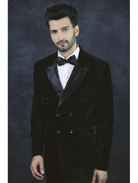 Classy Black Pakistani Mens Blazer Ethnic Mens Dress