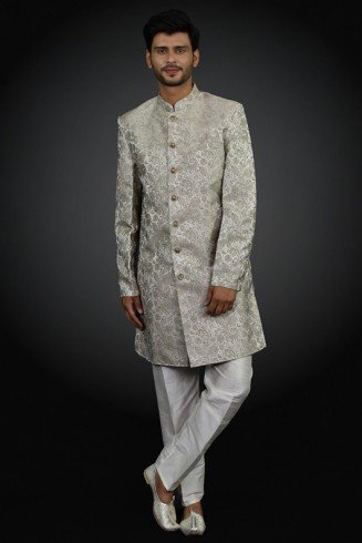 Gold Indian Prince Coat Suit Ethnic Wedding Menswear Dress