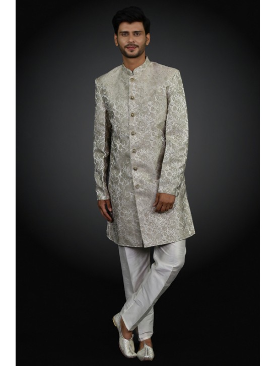 Gold Indian Prince Coat Suit Ethnic Wedding Menswear Dress