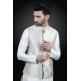 White Waistcoat Indian Suit Men s Readymade Kurta Pajama Set