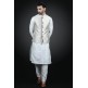 White Waistcoat Indian Suit Men s Readymade Kurta Pajama Set