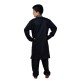 ZBAC-01 BLACK POLYESTER READY MADE BOYS WEAR SHALWAR KAMEEZ