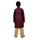 MAROON EMBROIDERED CHIKANKARI KURTA SHALWAR