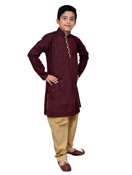 MAROON EMBROIDERED CHIKANKARI KURTA SHALWAR