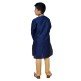 NAVY BLUE HEAVILY EMBROIDERED KURTA SET AND PYJAMA READY MADE BOYS SUIT