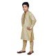 GOLD BEIGE EMBROIDERED KURTA AND PYJAMA BOYS WEAR READY MADE SUIT