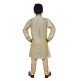 GOLD BEIGE EMBROIDERED KURTA AND PYJAMA BOYS WEAR READY MADE SUIT