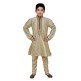 GOLD BEIGE EMBROIDERED KURTA AND PYJAMA BOYS WEAR READY MADE SUIT