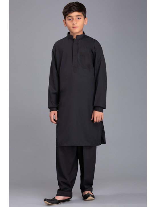 BLACK READYMADE DESI BOYS SHALWAR KAMEEZ