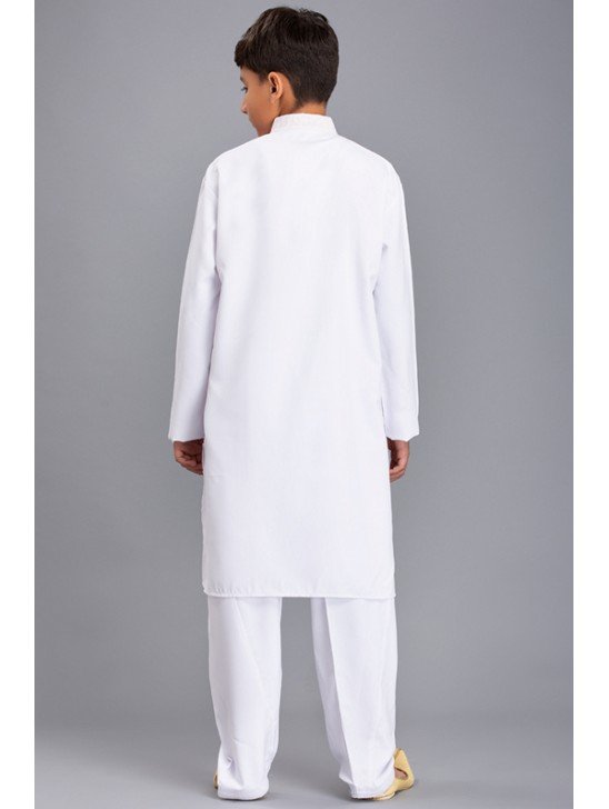 WHITE PAKISTANI DESIGNER BOYS WEAR SHALWAR KAMEEZ