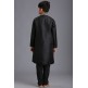 BLACK PAKISTANI DESIGNER BOYS KURTA SHALWAR