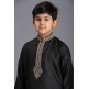 BLACK PAKISTANI DESIGNER BOYS KURTA SHALWAR