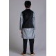 GREY AND BLACK CHILDREN SHALWAR KAMEEZ WAISTCOAT SUIT